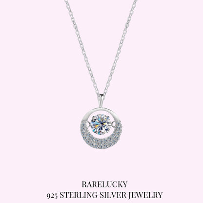 RareLucky Moonlit Orbit Moissanite S925 Necklace