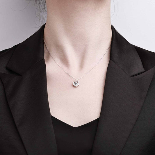 RareLucky Moonlit Orbit Moissanite S925 Necklace
