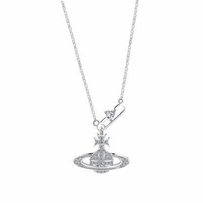 RareLucky Safety Pin Orb S925 Necklace