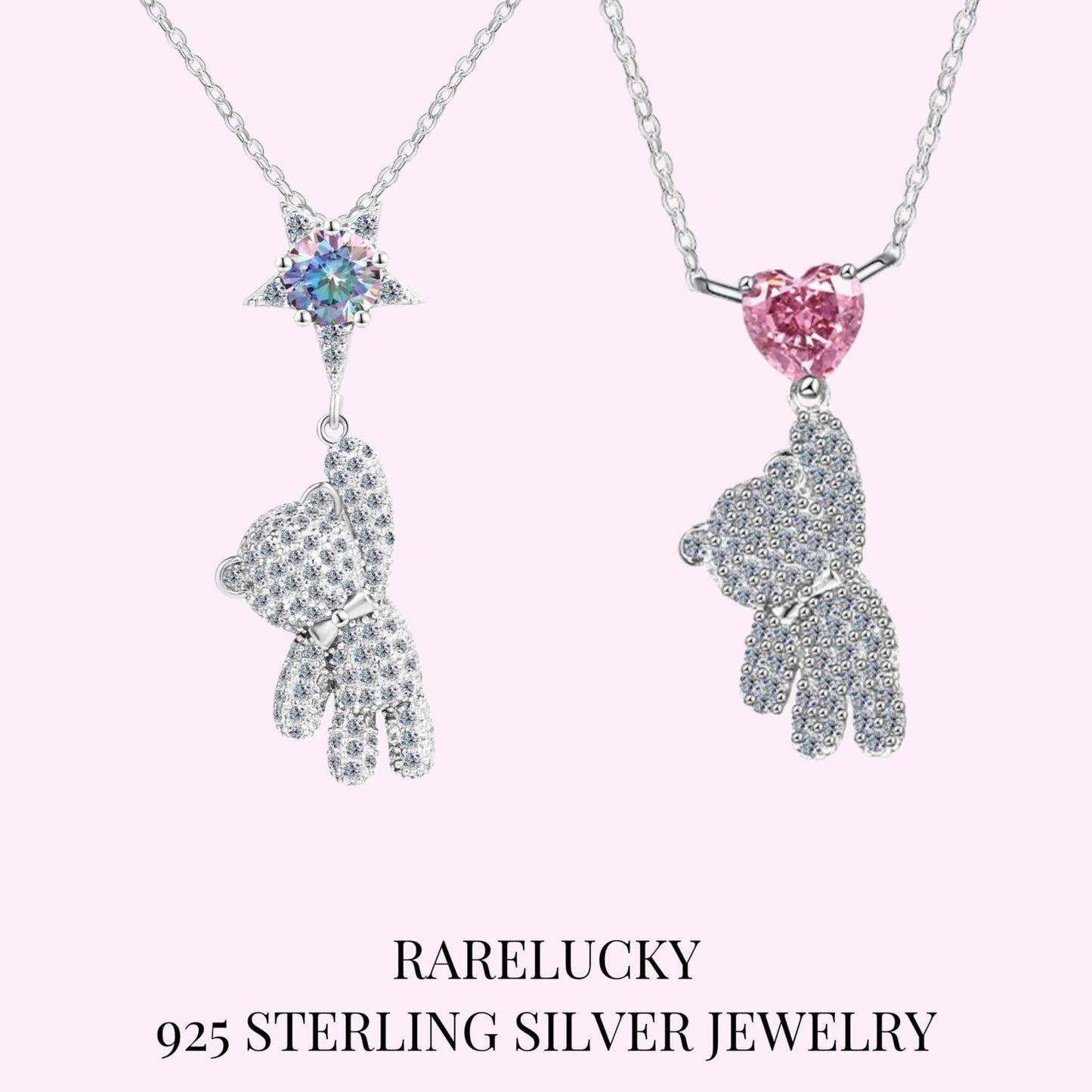 RareLucky Teddy Moissanite S925 Necklace Collection