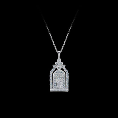 RareLucky Garden Gate Moissanite S925 Necklace