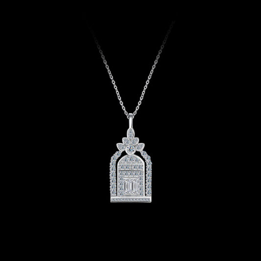 RareLucky Garden Gate Moissanite S925 Necklace