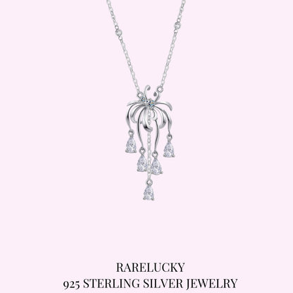RareLucky Dancing Bloom Zircon S925 Necklace