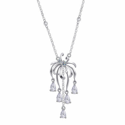RareLucky Dancing Bloom Zircon S925 Necklace