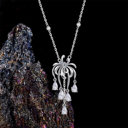 RareLucky Dancing Bloom Zircon S925 Necklace