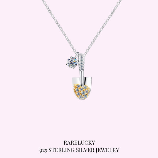 RareLucky Treasure Shovel Moissanite S925 Necklace