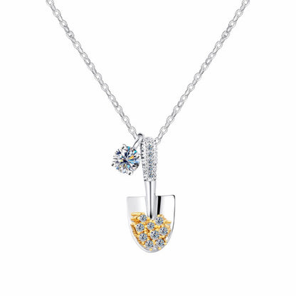 RareLucky Treasure Shovel Moissanite S925 Necklace