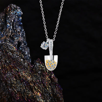 RareLucky Treasure Shovel Moissanite S925 Necklace