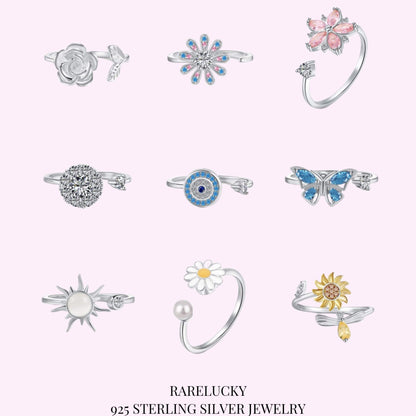 RareLucky Rotating Charm S925 Adjustable Ring