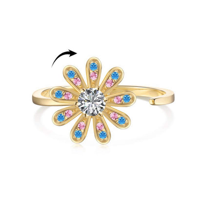 RareLucky Rotating Charm S925 Adjustable Ring