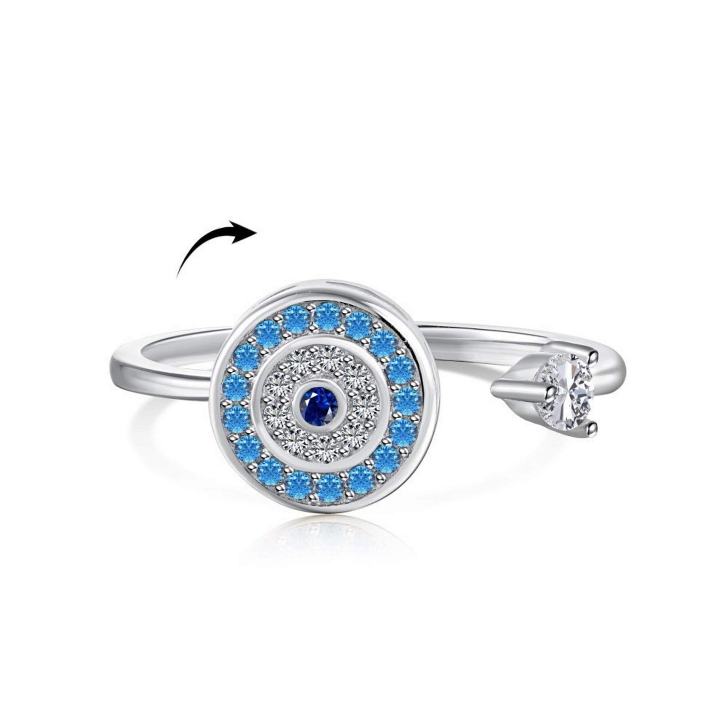 RareLucky Rotating Charm S925 Adjustable Ring