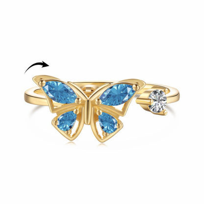 RareLucky Rotating Charm S925 Adjustable Ring