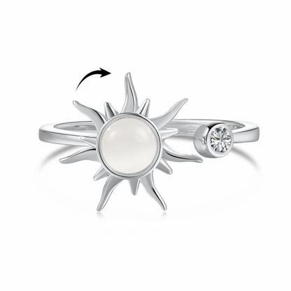 RareLucky Rotating Charm S925 Adjustable Ring