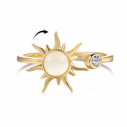 RareLucky Rotating Charm S925 Adjustable Ring