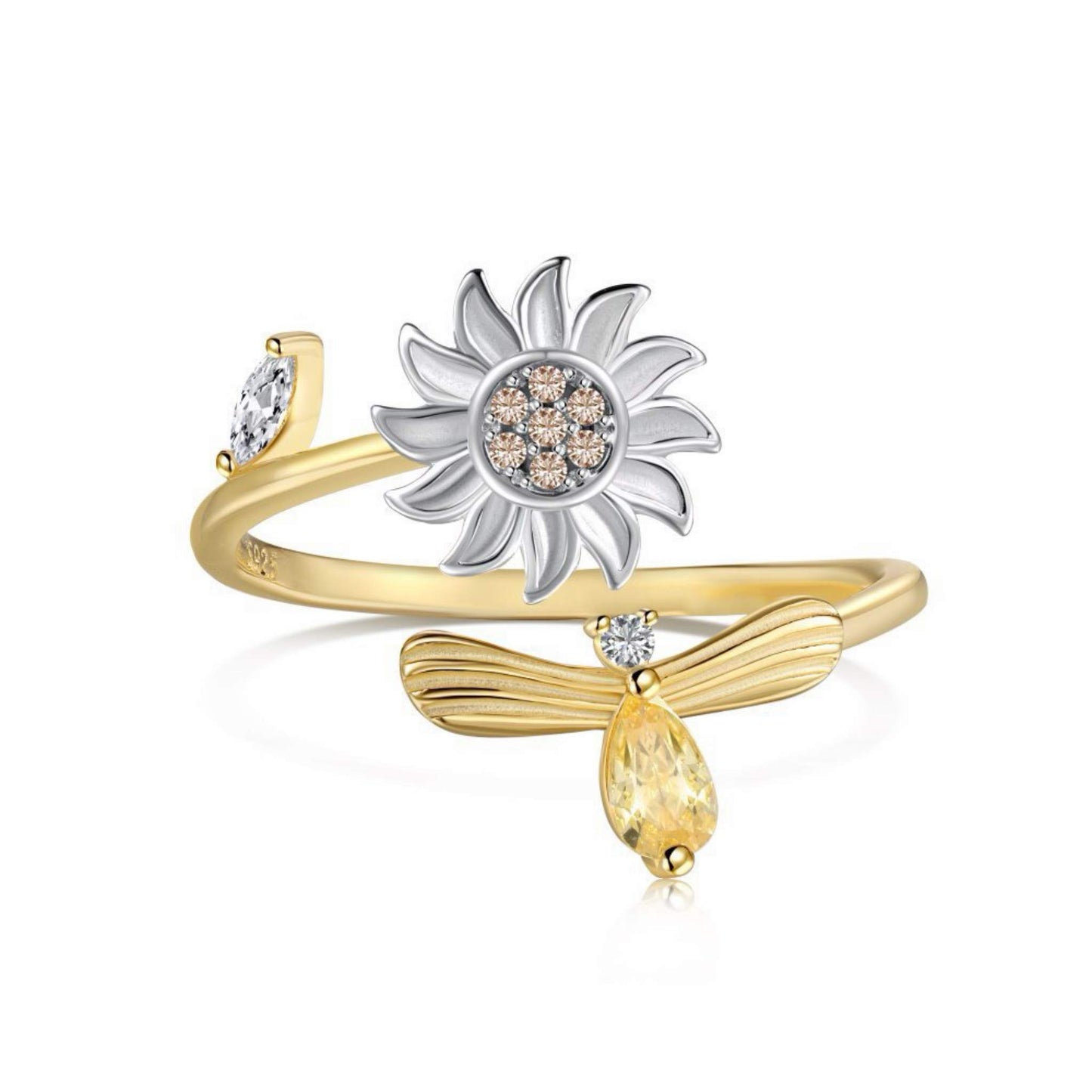 RareLucky Rotating Charm S925 Adjustable Ring