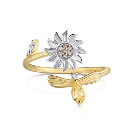 RareLucky Rotating Charm S925 Adjustable Ring