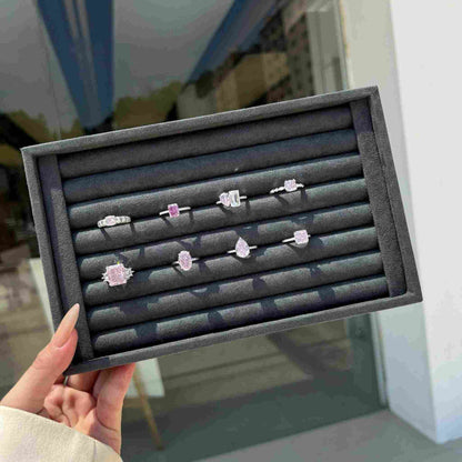 RareLucky Pink Ice-Cut CZ Rings