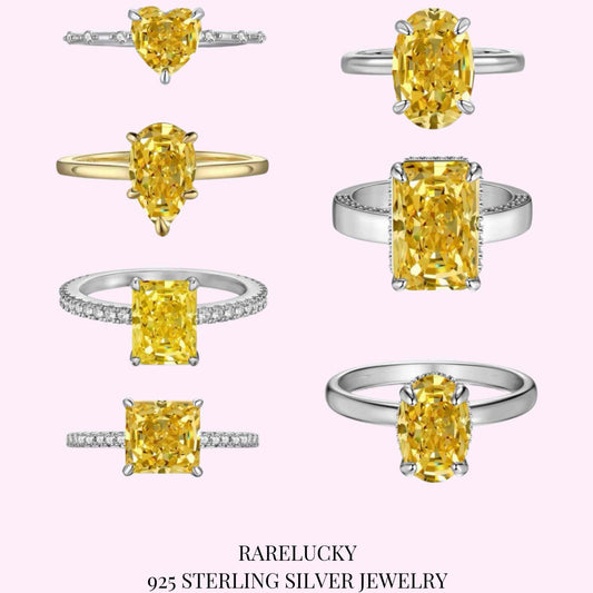 RareLucky Golden Glow CZ Ring Collection
