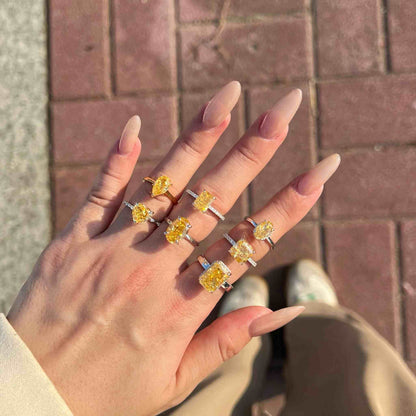RareLucky Golden Glow CZ Ring Collection