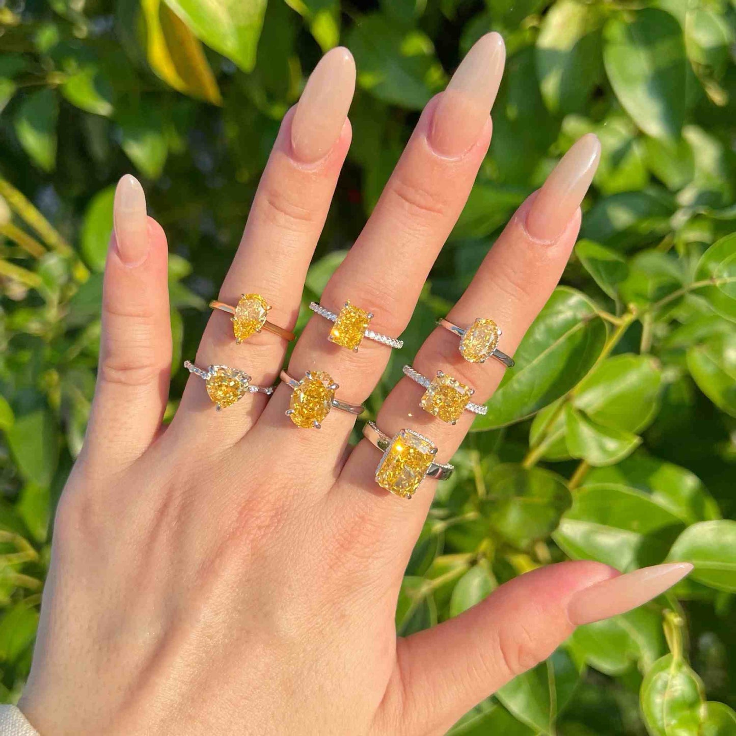 RareLucky Golden Glow CZ Ring Collection