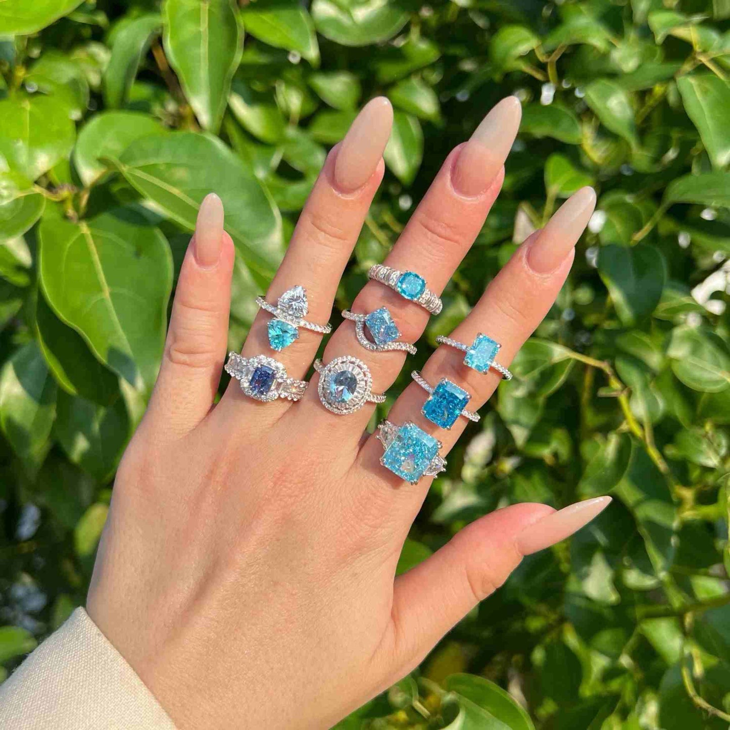 RareLucky Blue Reverie S925 Sterling Silver Ring Collection