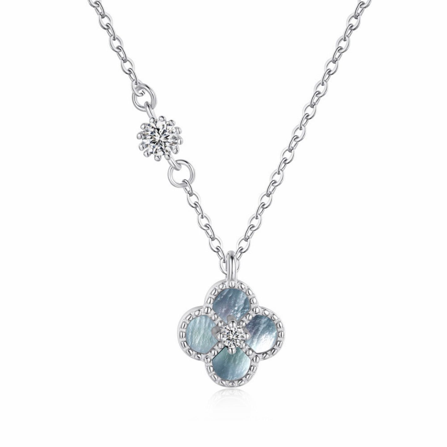 RareLucky Silver Mist Clover S925 Sterling Silver Jewelry Set
