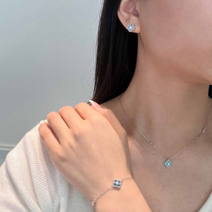 RareLucky Silver Mist Clover S925 Sterling Silver Jewelry Set
