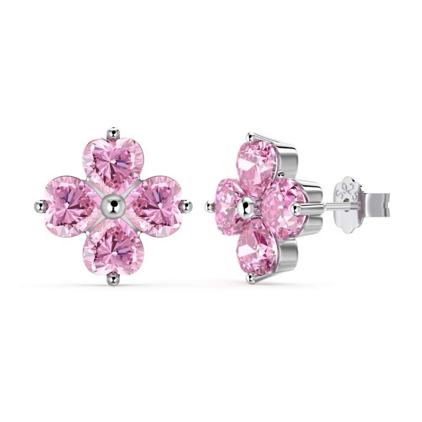 RareLucky Heartwish Clover S925 Sterling Silver Jewelry Set