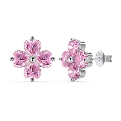 RareLucky Heartwish Clover S925 Sterling Silver Jewelry Set