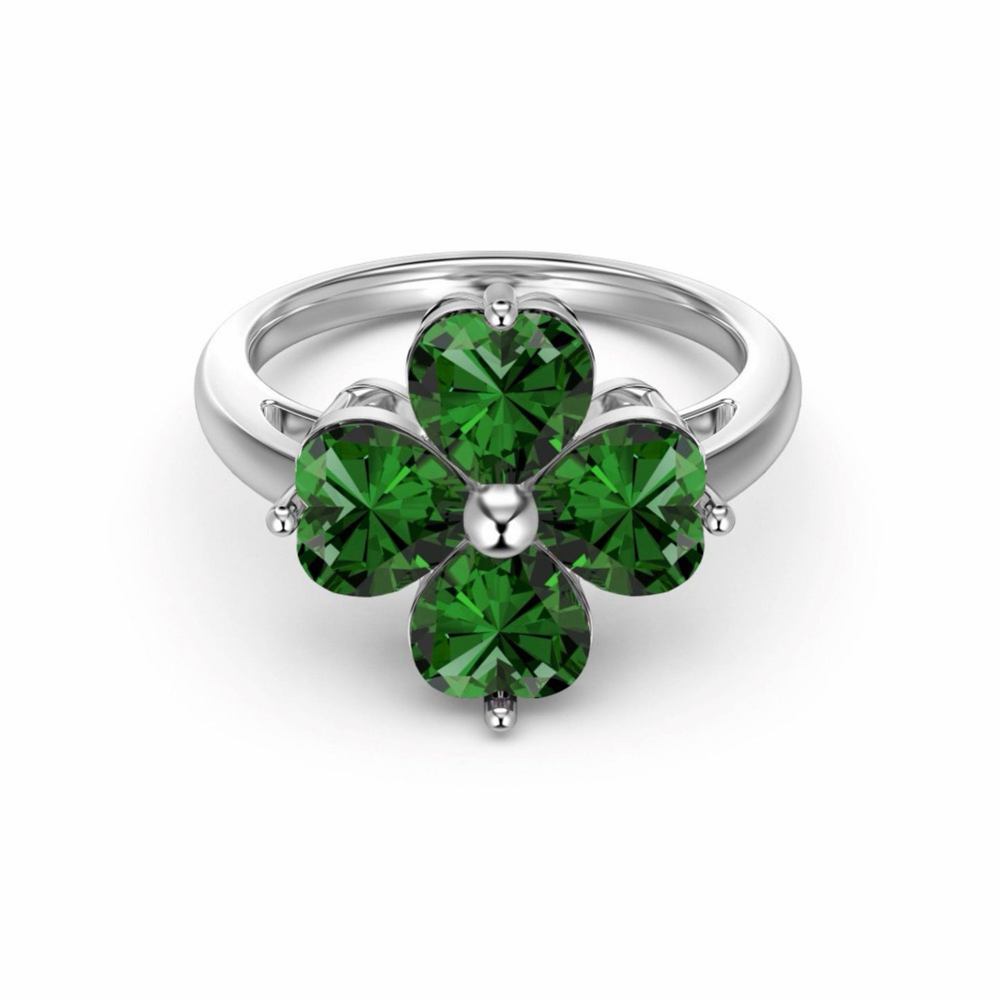 RareLucky Heartwish Clover S925 Sterling Silver Jewelry Set