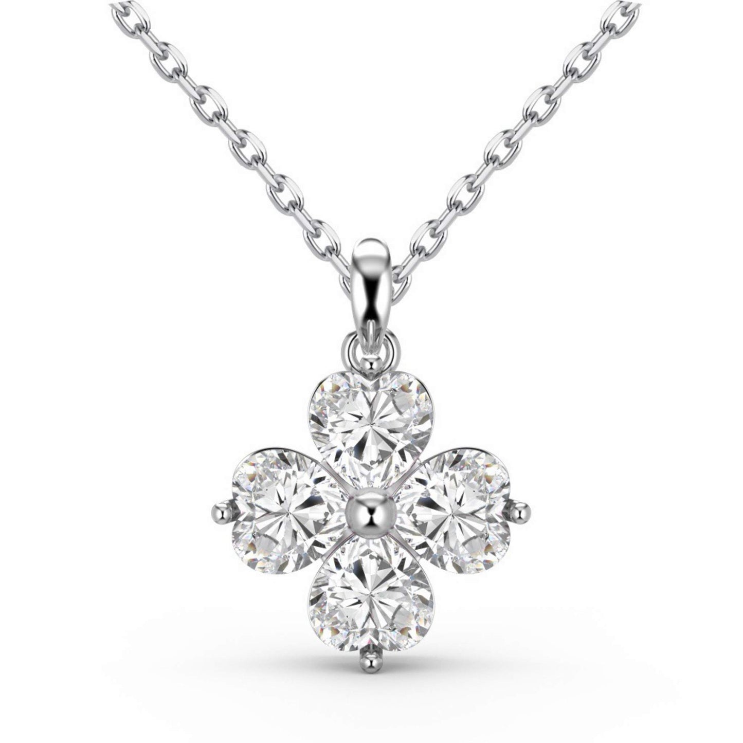 RareLucky Heartwish Clover S925 Sterling Silver Jewelry Set