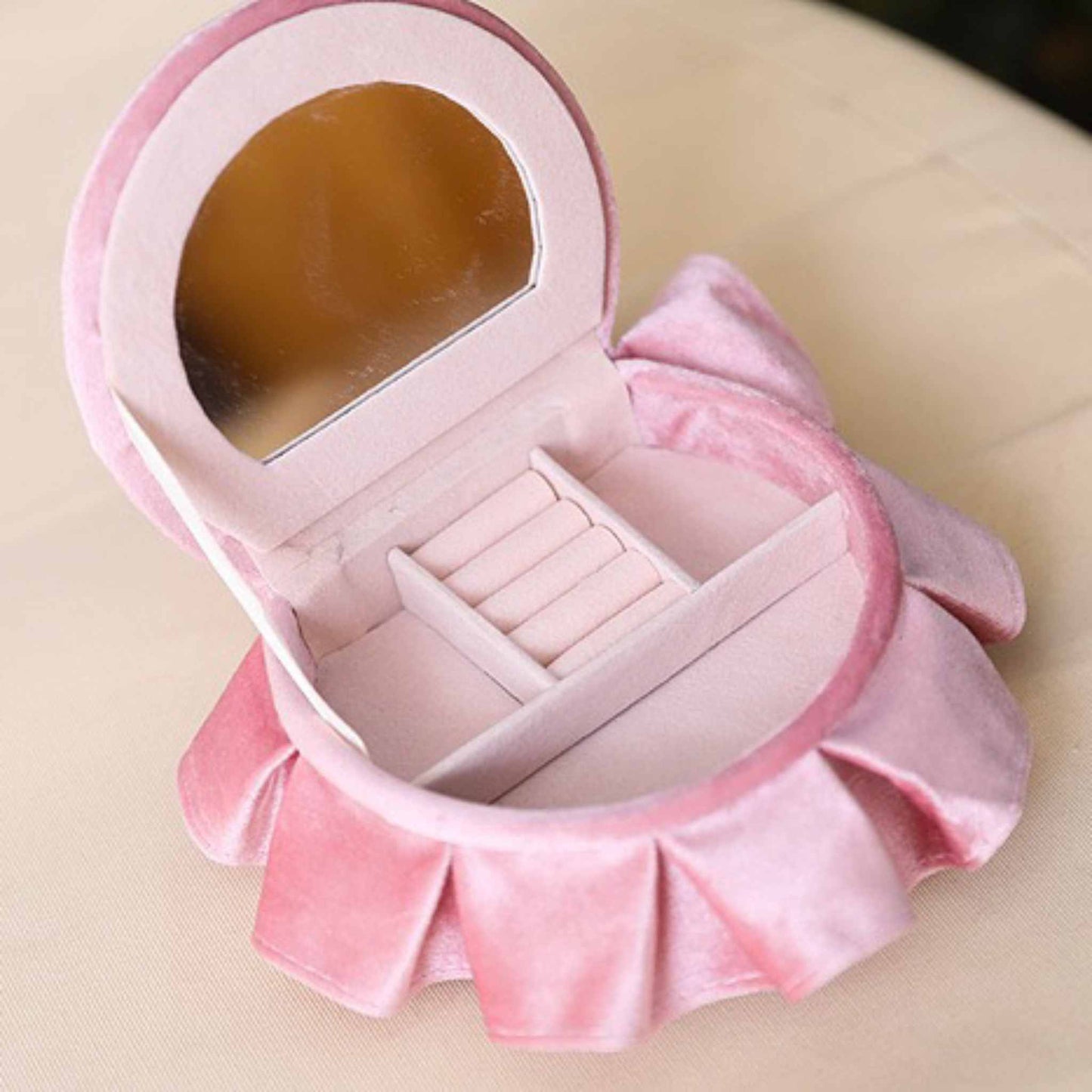 RareLucky Pink Velvet Furniture Jewelry Boxes – 7 Styles & Full Set