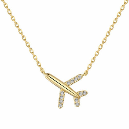 RareLucky Airplane Travel S925 Sterling Silver Jewelry Set