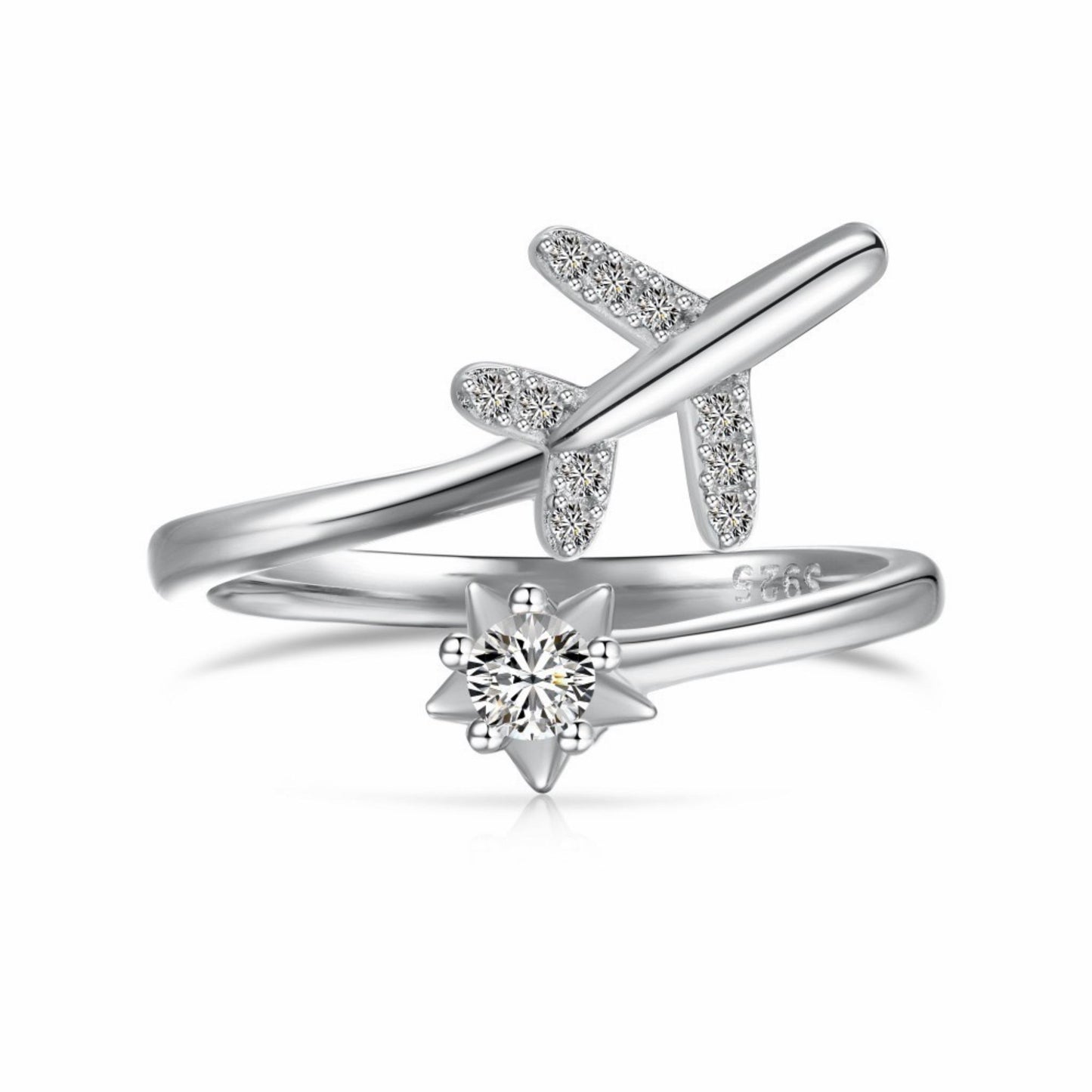 RareLucky Airplane Travel S925 Sterling Silver Jewelry Set