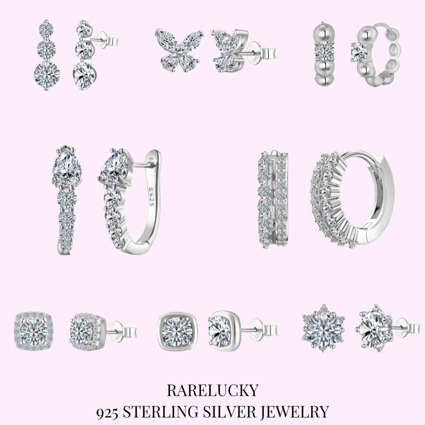 RareLucky Moissanite Earrings Collection