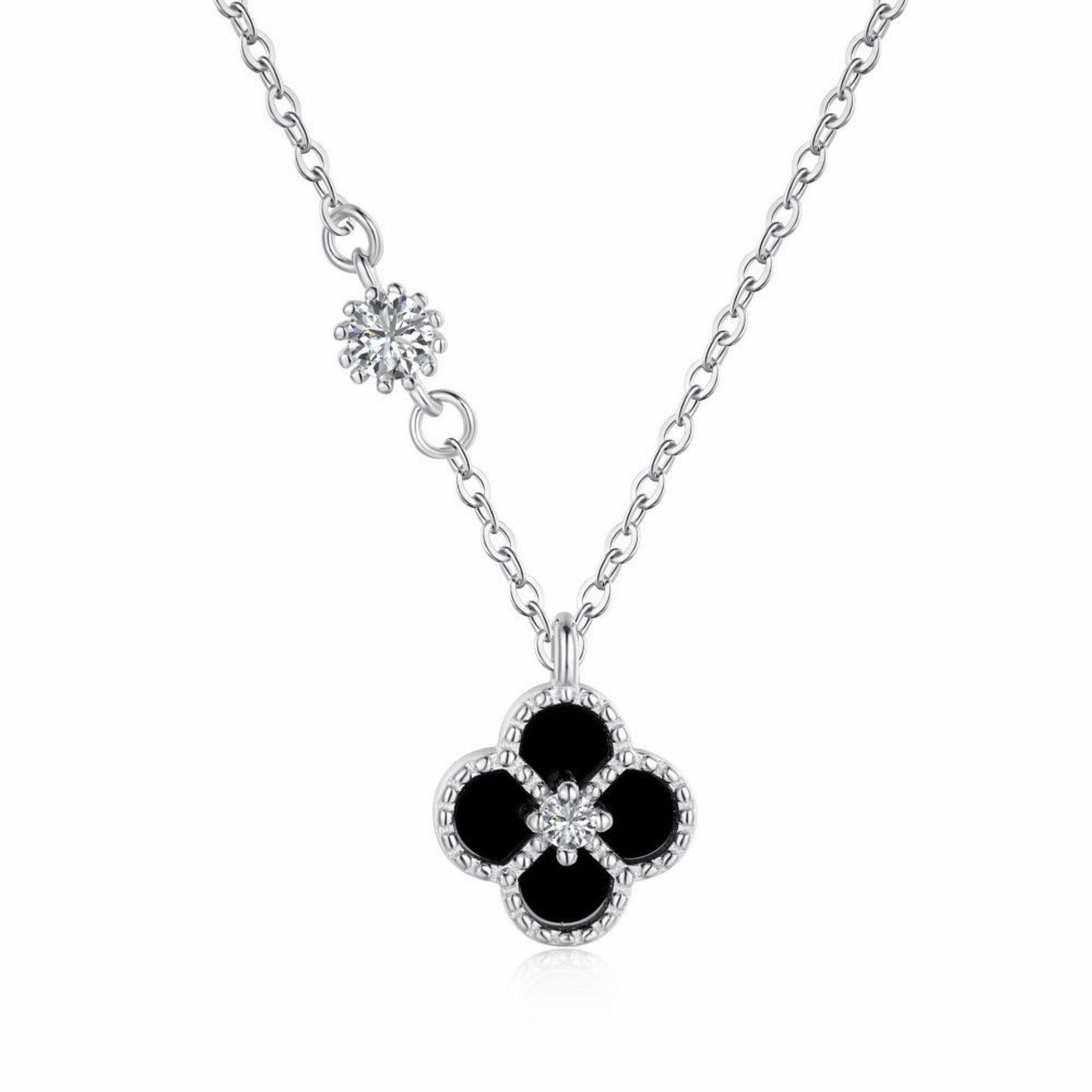RareLucky Four-Leaf Clover Necklace
