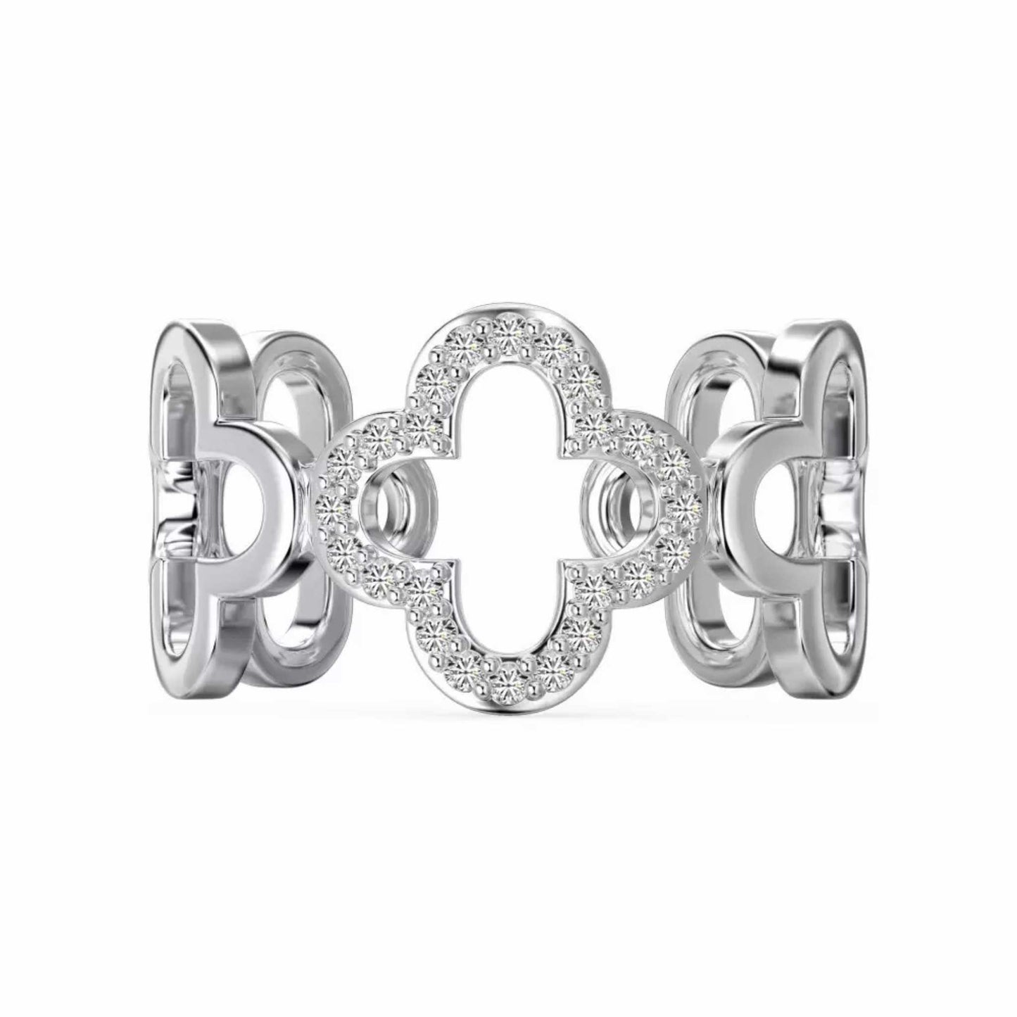 RareLucky Adjustable Clover Rings