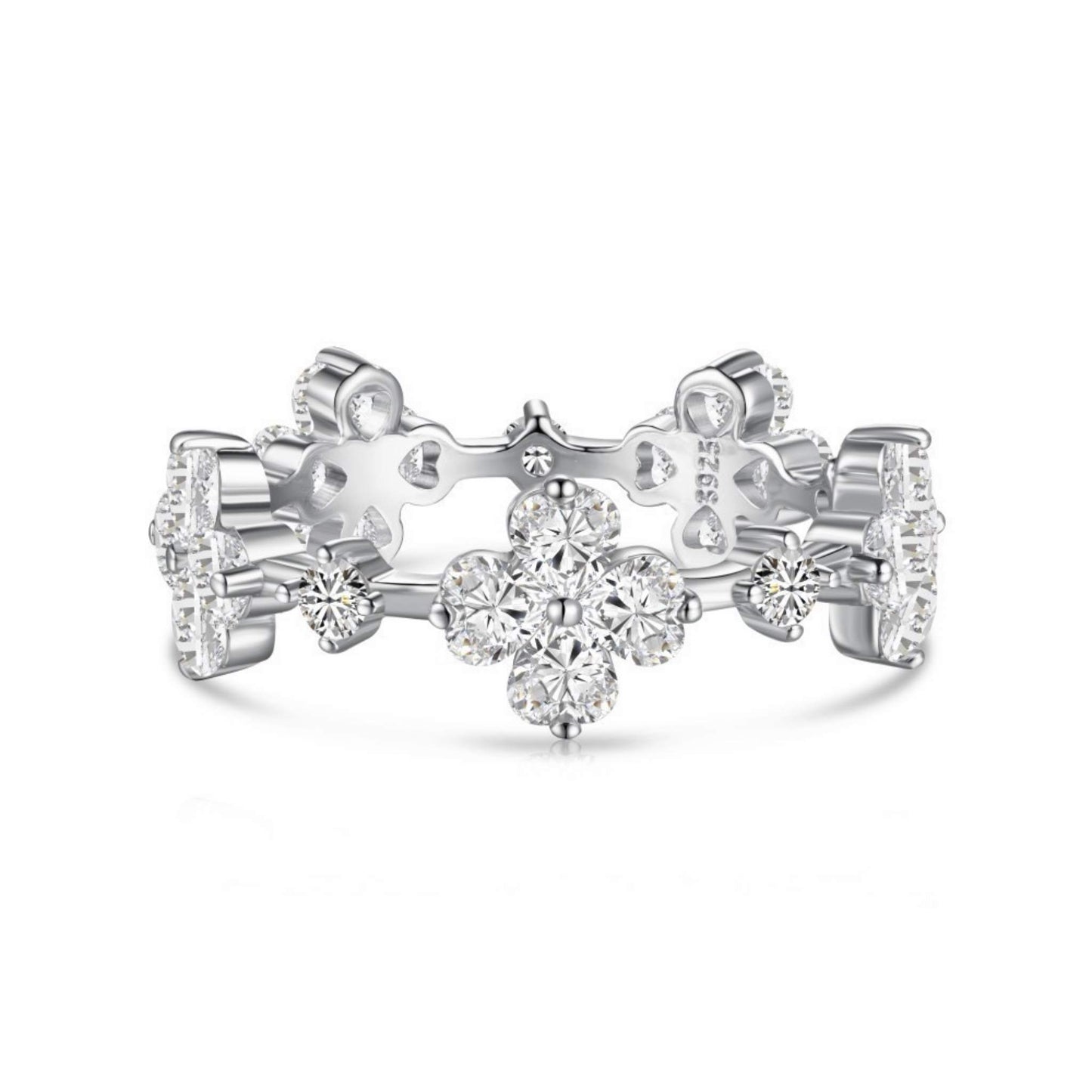 RareLucky Clover Band Rings