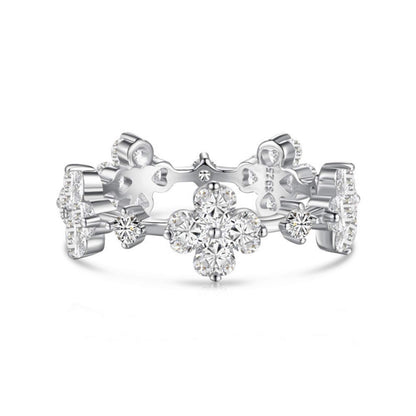 RareLucky Clover Band Rings
