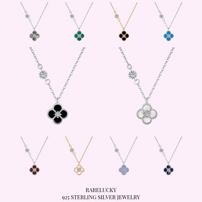 RareLucky Four-Leaf Clover Necklace