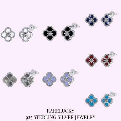 RareLucky Four-Leaf Clover Earrings