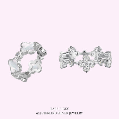 RareLucky Clover Band Rings