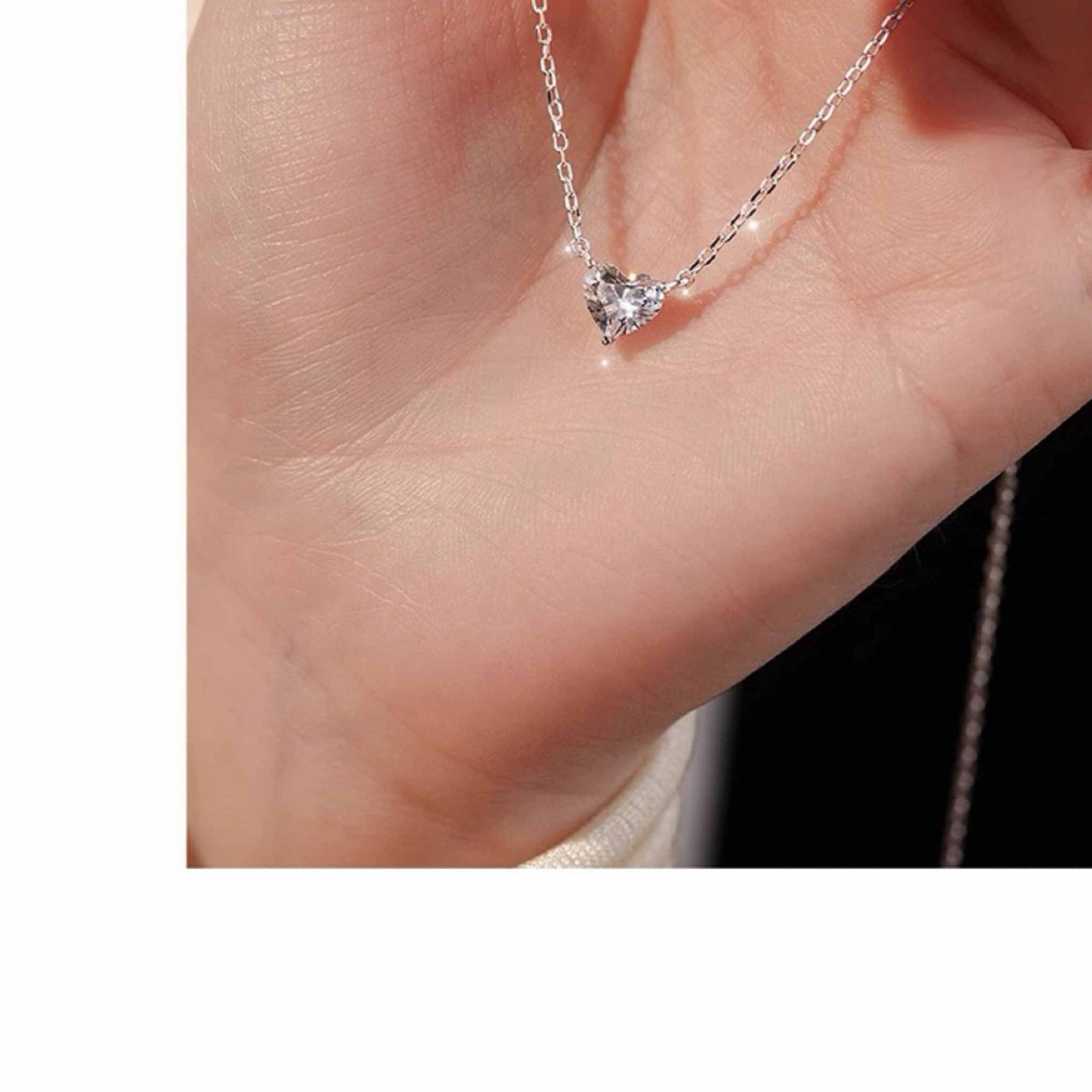 RareLucky Heart Moissanite Jewelry Set