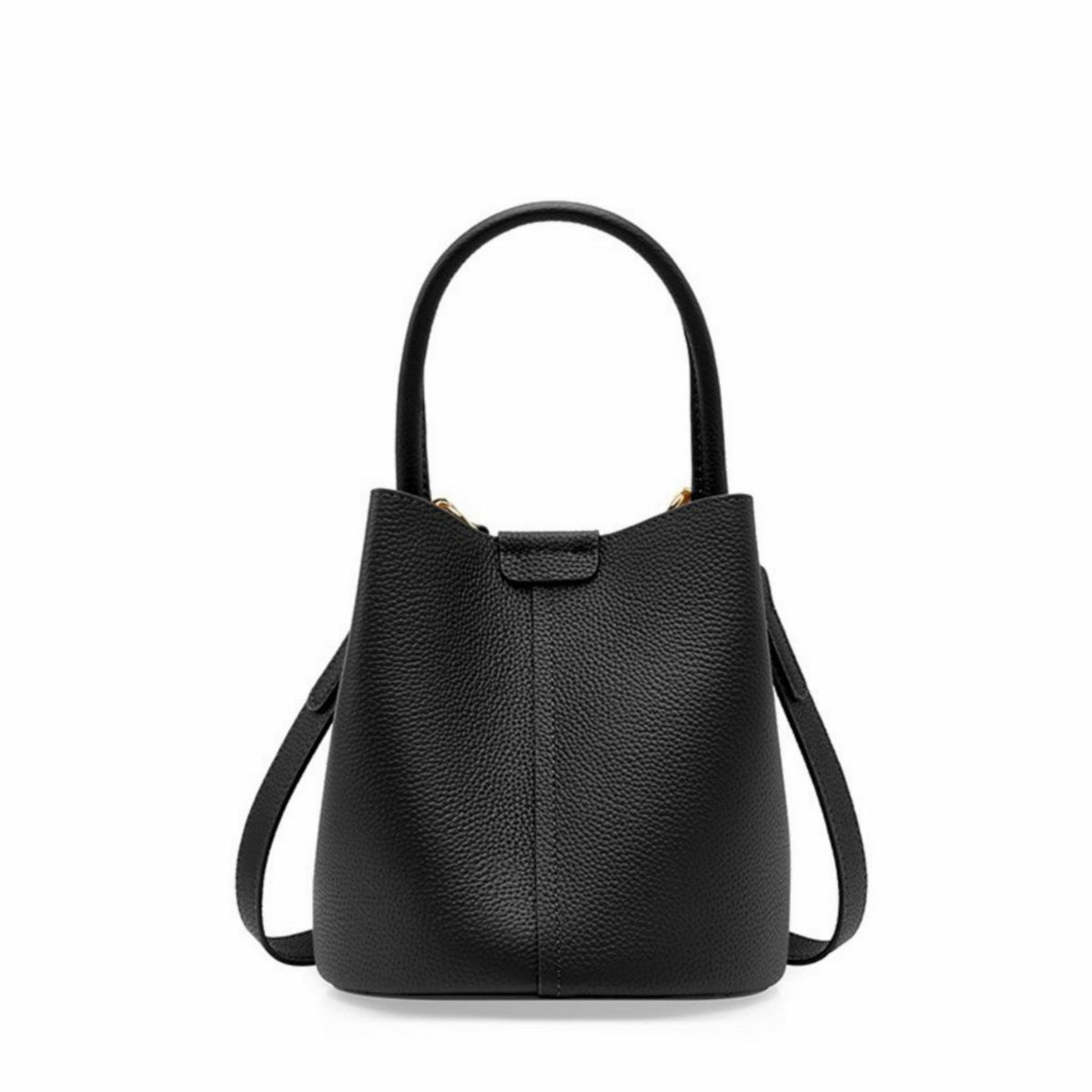 Pebbled Leather Bucket Bag