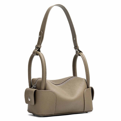 Top-Grain Cowhide Bowling Boston Bag