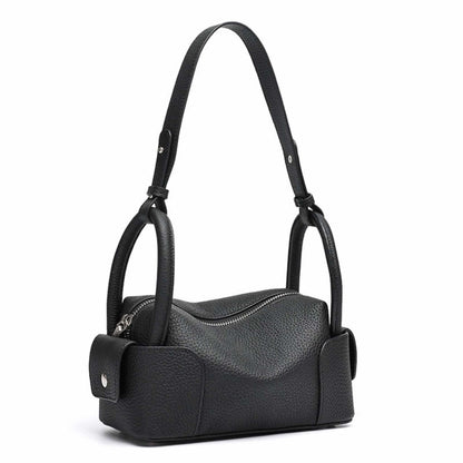 Top-Grain Cowhide Bowling Boston Bag