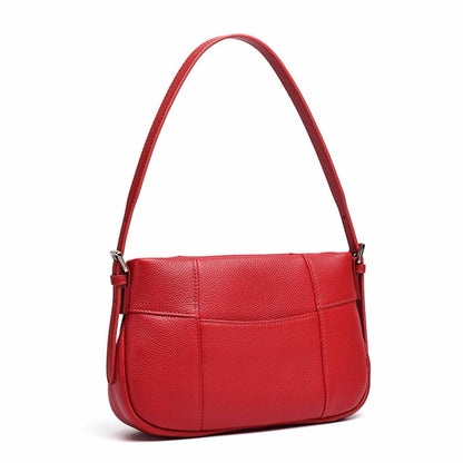 Patchwork Crescent Leather Shoulder Bag