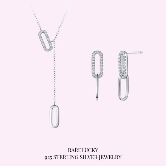 RareLucky Interlocking Paperclip Jewelry Set