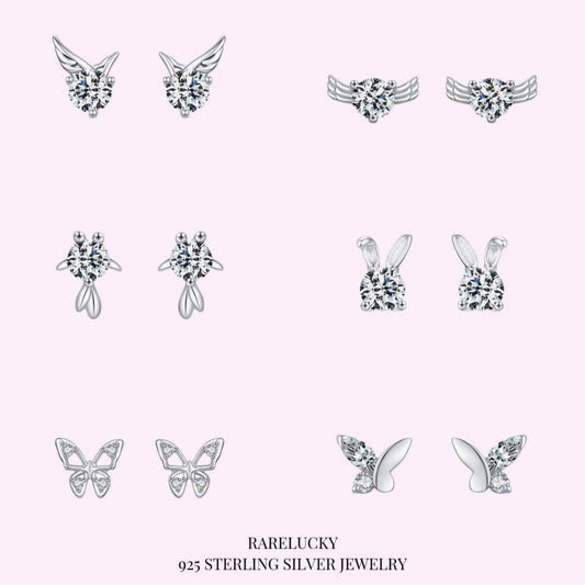 RareLucky Wing & Animal Stud Earrings