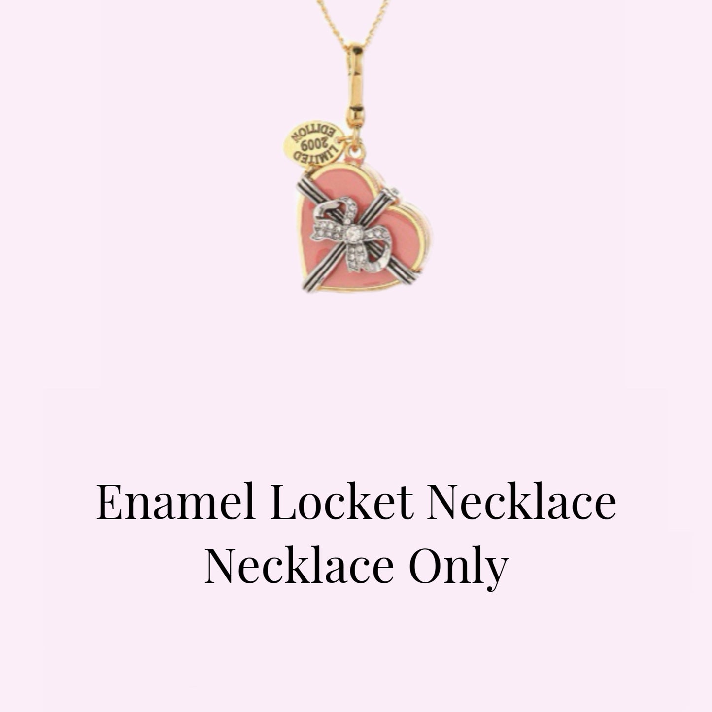 Candy Gem Heart  Enamel Locket Necklace